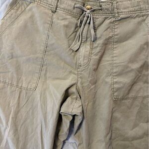 Sonoma Olive Green Utility Pants with Drawstring Waist